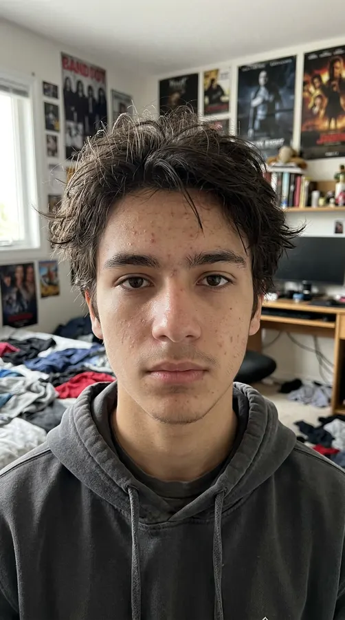 Jeune homme dans une chambre